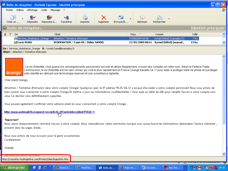 Exemple De Phishing Ou Hameçonnage
